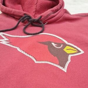 Vintage Y2k NFL‎ Cardinals Hooded Sweatshirt AS IS Made in USA Large Football